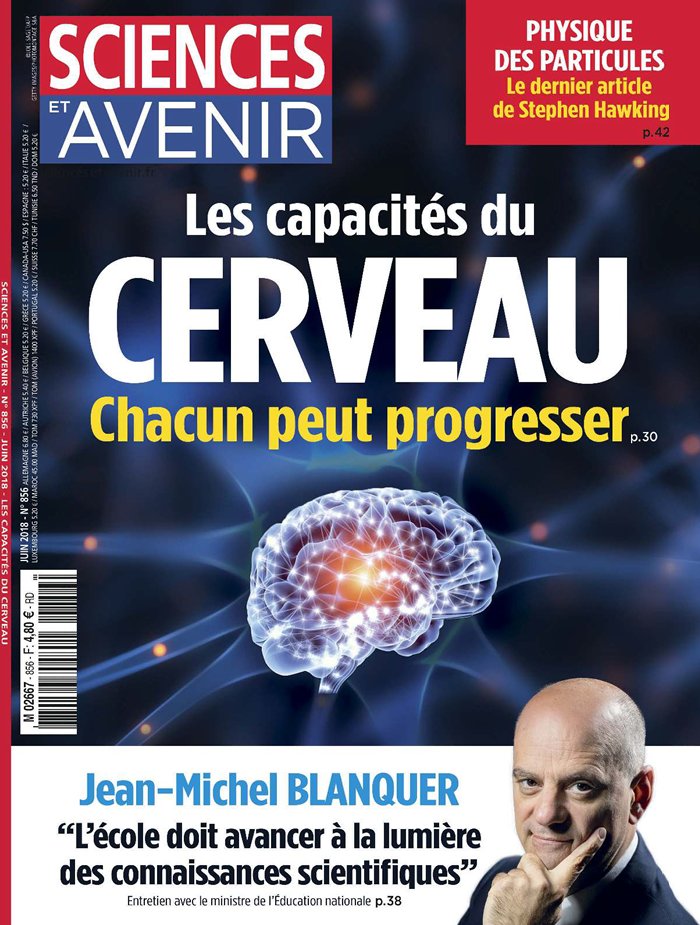 Sciences et Avenir N856 du 31 mai 2018 à télécharger sur iPad