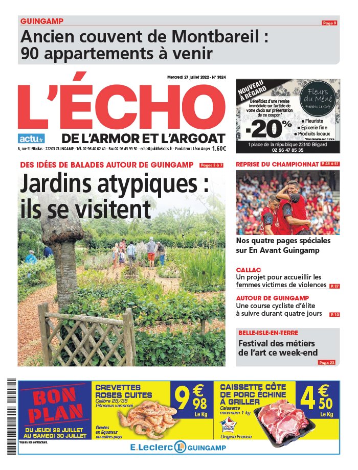 L Echo de l Armor et de l Argoat N3824 du 27 juillet 2022 à