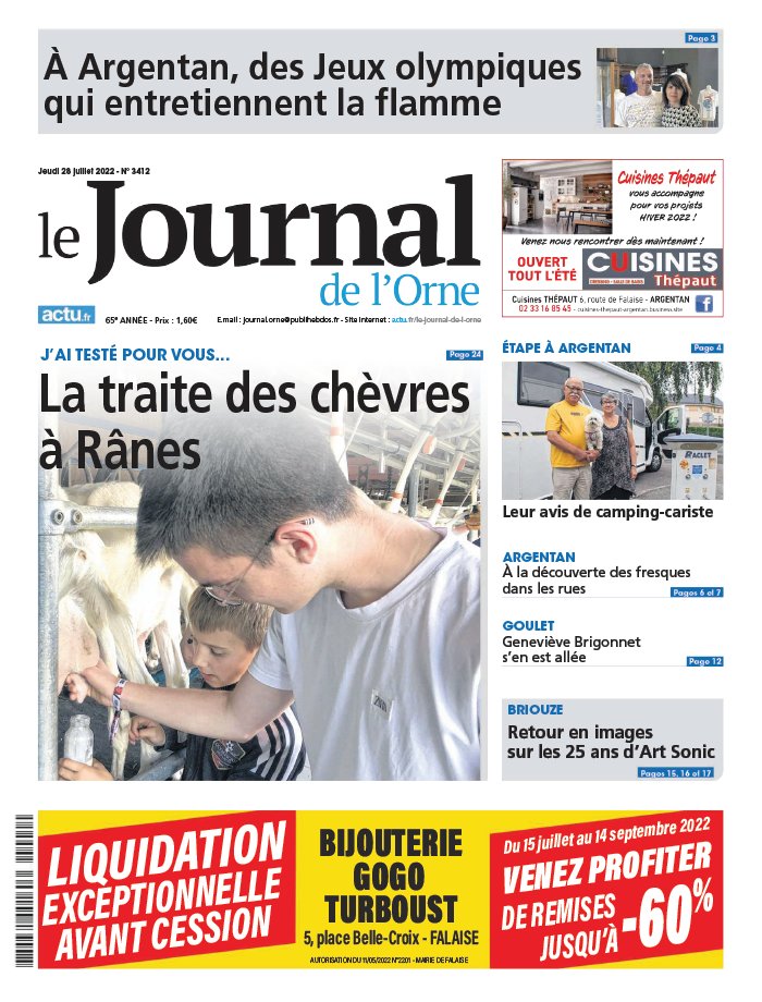 Le Journal De L Orne N Du Juillet T L Charger Sur Ipad