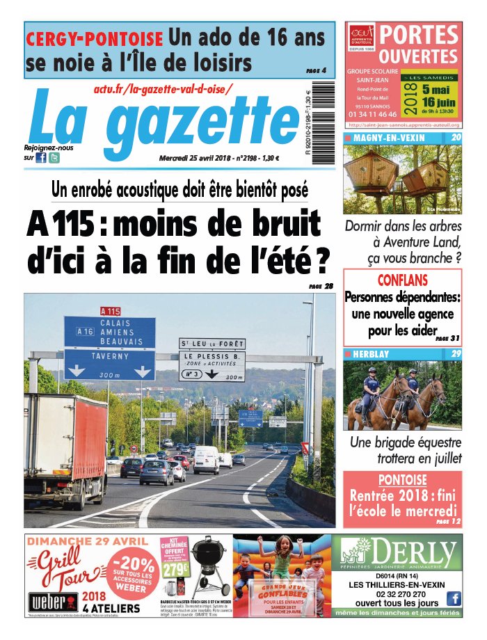 La Gazette Du Val D Oise N Du Avril T L Charger Sur Ipad