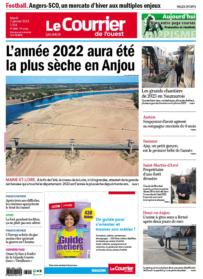 Le Courrier De L Ouest N Du Janvier T L Charger Sur Ipad