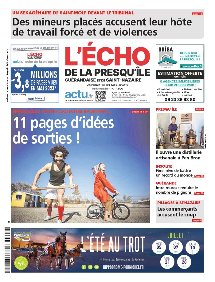 L Echo de la Presqu île N6824 du 07 juillet 2023 à télécharger sur iPad