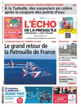 L Echo de la Presqu île N6778 du 19 août 2022 à télécharger sur iPad