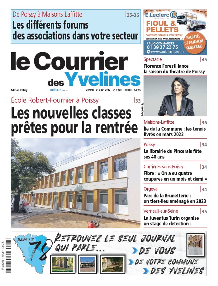 Le Courrier des Yvelines N4008 du 31 août 2022 à télécharger sur iPad