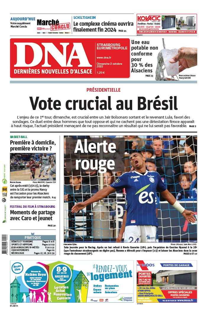 Les Derni Res Nouvelles D Alsace N Du Octobre