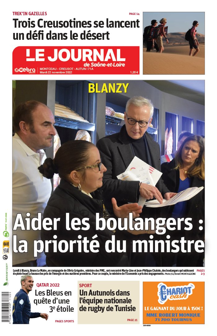 Le Journal de Saône et Loire N20221122 du 22 novembre 2022 à