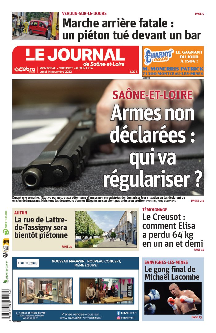 Le Journal De Sa Ne Et Loire N Du Novembre