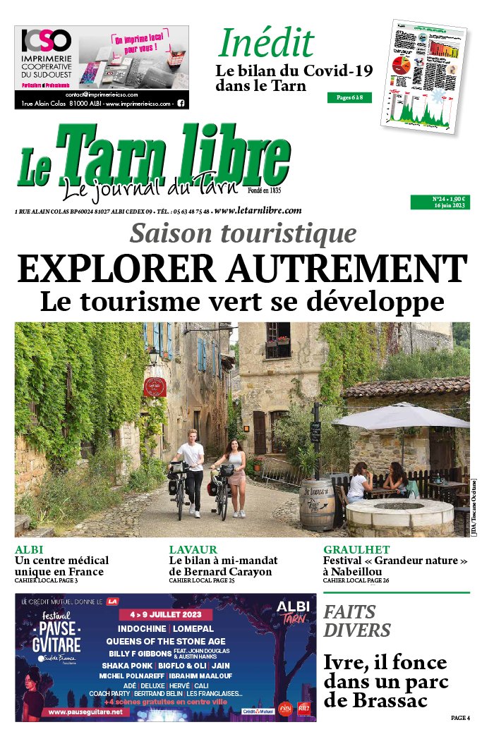 Le Tarn Libre N202324 du 16 juin 2023 à télécharger sur iPad