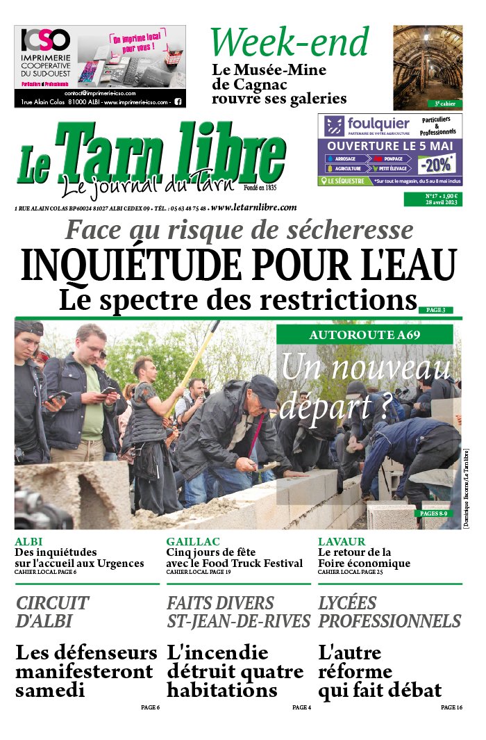 Le Tarn Libre N20237 du 28 avril 2023 à télécharger sur iPad