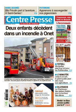 Centre Presse Aveyron N20221127 du 27 novembre 2022 à télécharger sur iPad