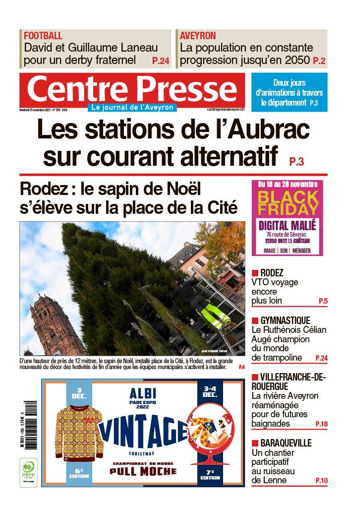 Centre Presse Aveyron N Du Novembre T L Charger Sur Ipad