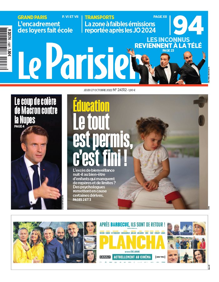 Le Parisien N20221027 du 27 octobre 2022 à télécharger sur iPad