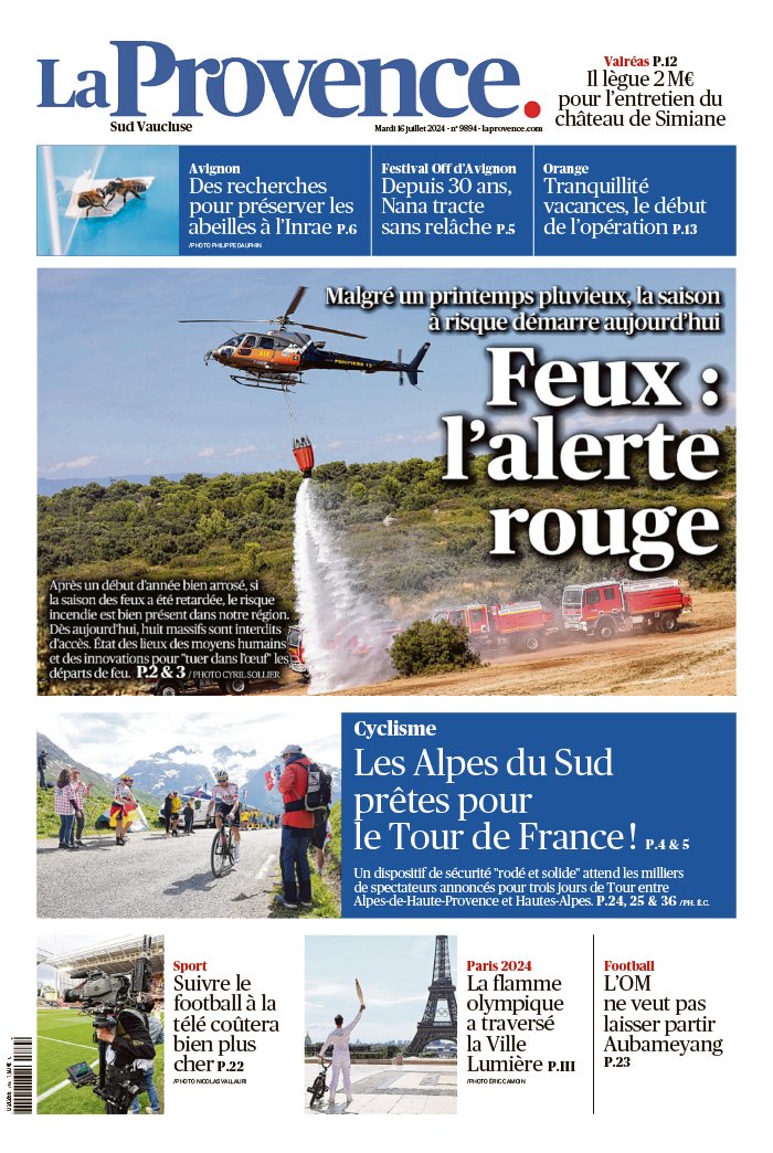 Lisez La Provence Sud Vaucluse Du 16 Juillet 2024 Sur EPresse Fr