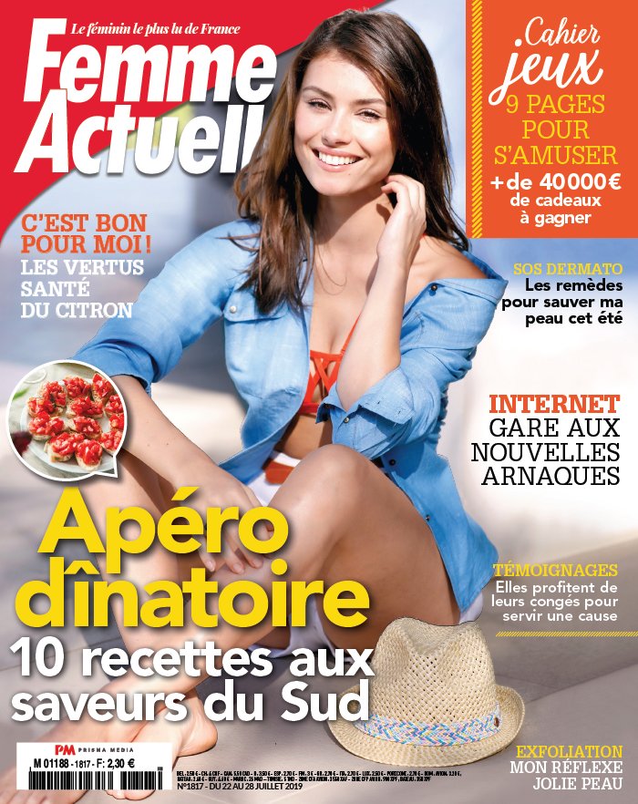 Femme Actuelle 22 juillet 2019 Abonnement à Femme Actuelle Pas Cher avec le BOUQUET ePresse.fr