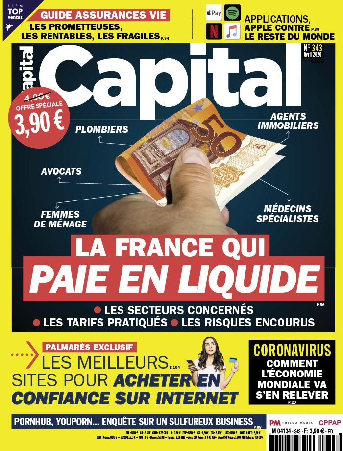 Capital 26 mars 2020 Abonnement à Capital Pas Cher avec le BOUQUET ÉCONOMIE ePresse.fr