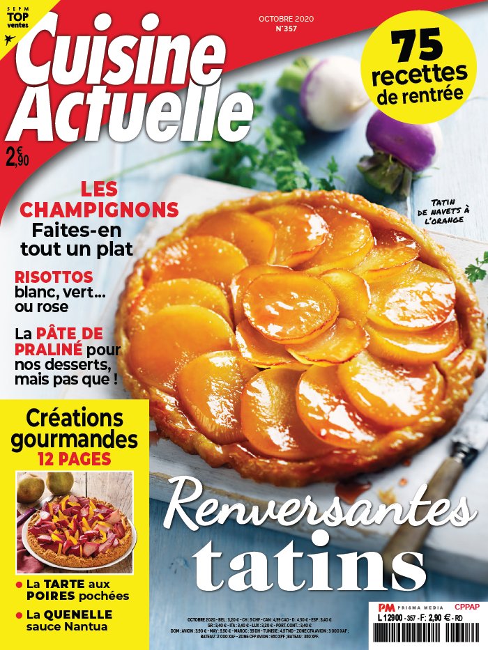 Cuisine Actuelle 04 septembre 2020 Abonnement à Cuisine Actuelle Pas Cher avec le BOUQUET ePresse.fr
