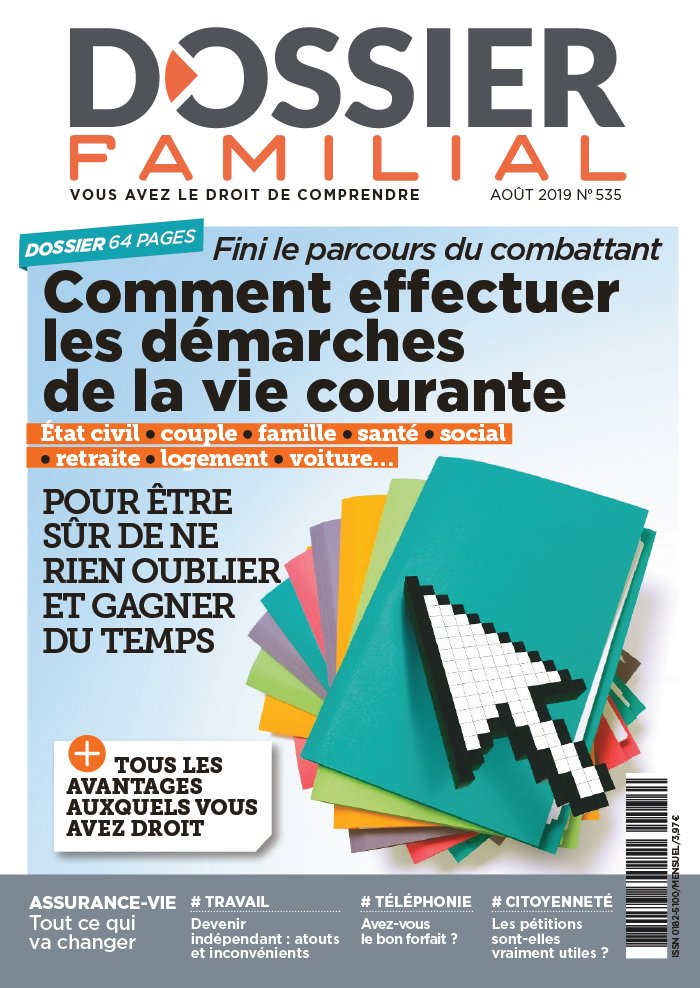 Dossier Familial 25 juillet 2019 Abonnement Dossier Familial Pas Cher avec le BOUQUET À LA CARTE ePresse.fr