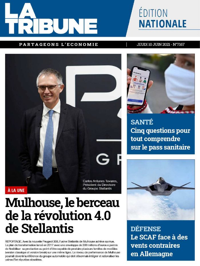 La Tribune quotidien N°20210610 du 10 juin 2021 à télécharger sur iPad