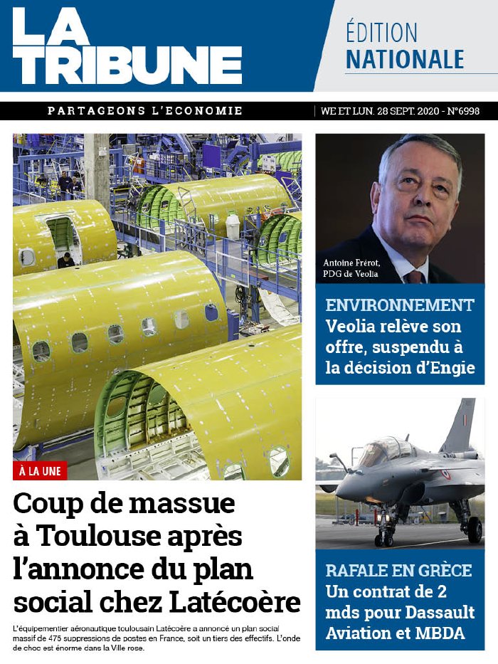 La Tribune quotidien 26 septembre 2020 La Tribune quotidien du 26 septembre 2020