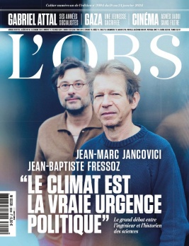 L'Obs 3094 (18/01/2024) : Jean-Marc Jancovici, Jean-Baptiste Fressoz : 