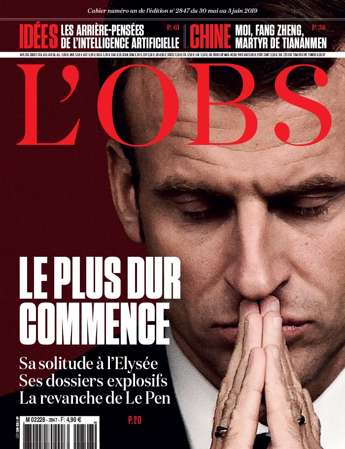 Programme Tv Le Nouvel Obs Toutes Les Chaînes L'Obs N°2847 du 30 mai 2019 à télécharger sur iPad