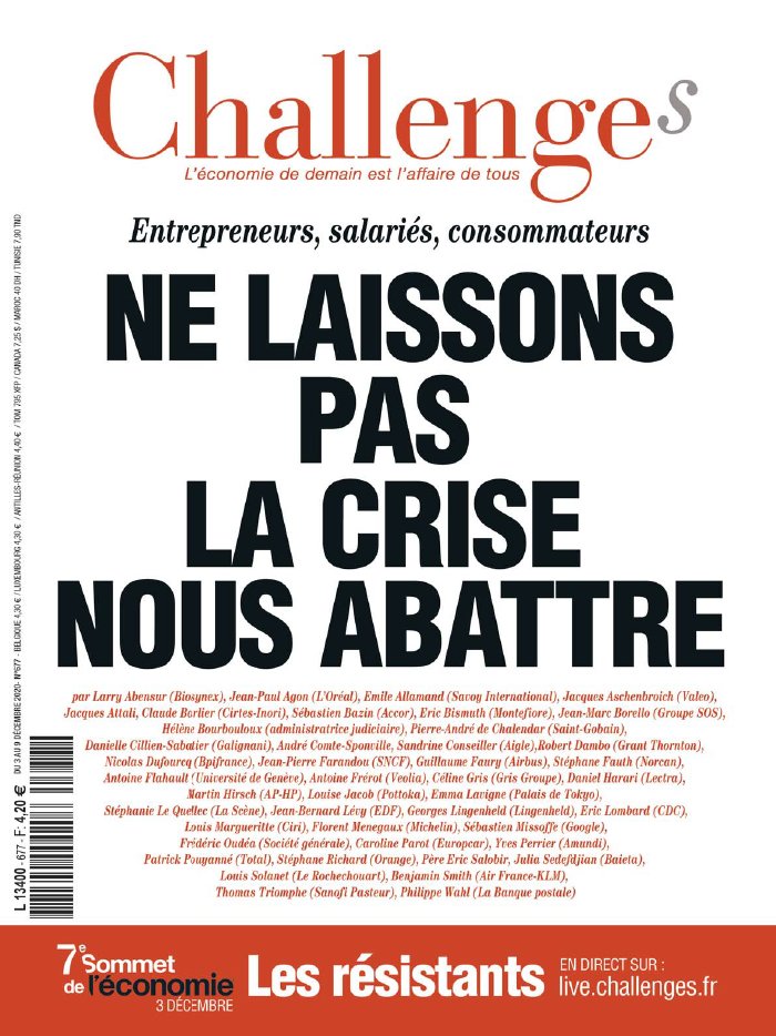 Challenges 03 décembre 2020 Challenges N°677 du 03 décembre 2020 à télécharger sur iPad