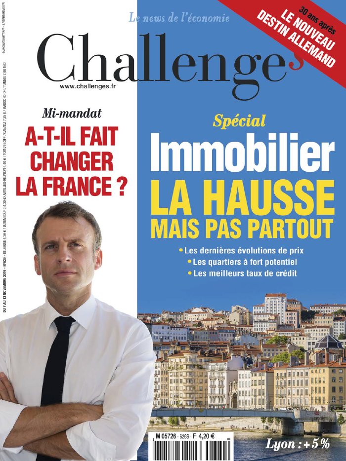 Challenges 07 novembre 2019 Challenges N°629 du 07 novembre 2019 à télécharger sur iPad