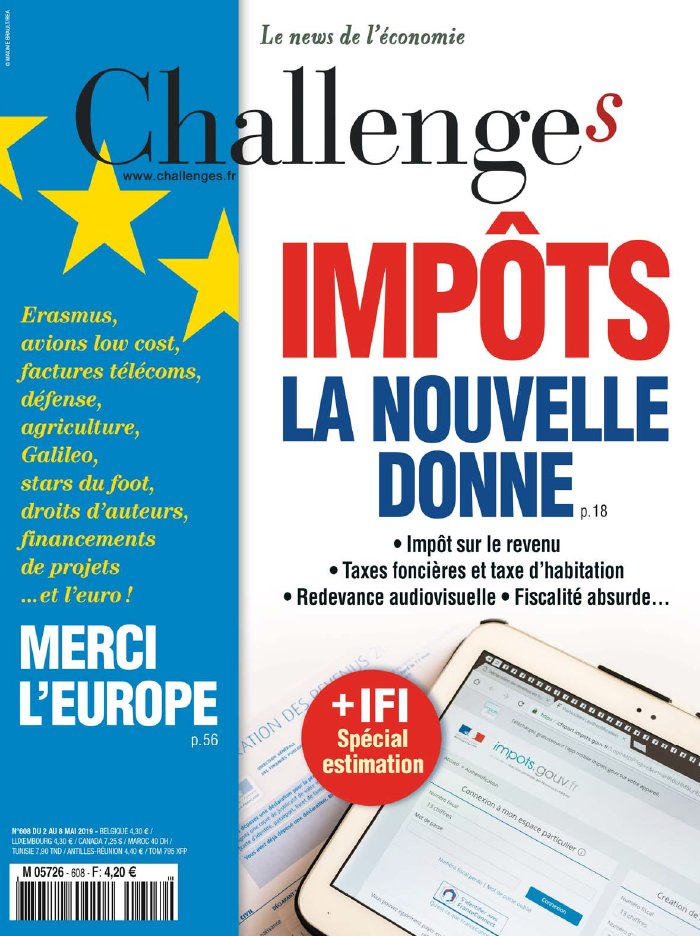 Challenges 02 mai 2019 Challenges N°608 du 02 mai 2019 à télécharger sur iPad