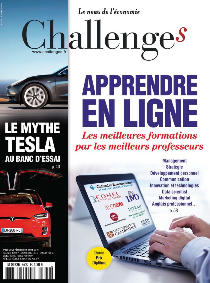 Challenges 28 février 2019 Challenges N°599 du 28 février 2019 à télécharger sur iPad