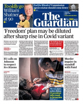 The Guardian N°20210520 du 20 mai 2021 à télécharger sur iPad
