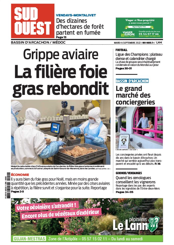 Sud Ouest N°20220906 du 06 septembre 2022 à télécharger sur iPad