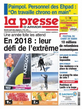 La Presse D'Armor N°1518 du 31 janvier 2018 à télécharger sur iPad
