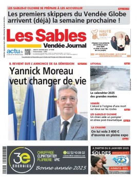 Lisez Le Journal Des Sables du 09 janvier 2025 sur ePresse.fr