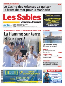 Le Journal Des Sables N°1581 du 18 avril 2024 à télécharger sur iPad
