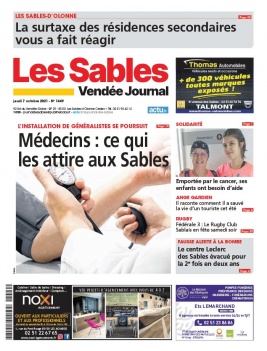 Le Journal Des Sables N°1449 du 07 octobre 2021 à télécharger sur iPad