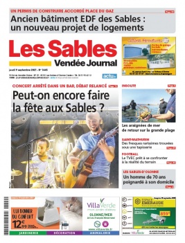 Le Journal Des Sables N°1445 du 09 septembre 2021 à télécharger sur iPad