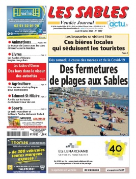 Le Journal Des Sables N°1387 du 30 juillet 2020 à télécharger sur iPad