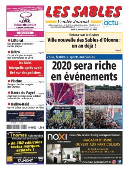 Le Journal Des Sables N°1357 du 02 janvier 2020 à télécharger sur iPad