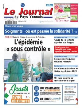 Le Journal Du Pays Yonnais N°1047 du 19 novembre 2020 à télécharger sur iPad