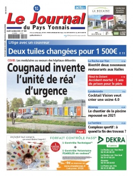 Le Journal Du Pays Yonnais N°1041 du 08 octobre 2020 à télécharger sur iPad