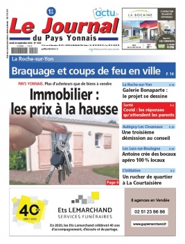 Le Journal Du Pays Yonnais N°1039 du 24 septembre 2020 à télécharger sur iPad