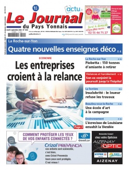 Le Journal Du Pays Yonnais N°1036 du 03 septembre 2020 à télécharger sur iPad