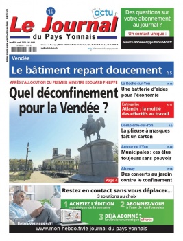 Le Journal Du Pays Yonnais N°1018 du 30 avril 2020 à télécharger sur iPad