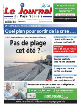 Le Journal Du Pays Yonnais N°1017 du 23 avril 2020 à télécharger sur iPad