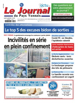 Le Journal Du Pays Yonnais N°1016 du 16 avril 2020 à télécharger sur iPad