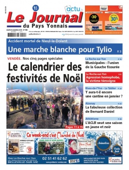 Le Journal Du Pays Yonnais N°996 du 28 novembre 2019 à télécharger sur iPad