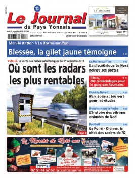 Le Journal Du Pays Yonnais N°944 du 29 novembre 2018 à télécharger sur iPad