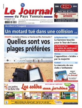 Le Journal Du Pays Yonnais N°922 du 28 juin 2018 à télécharger sur iPad