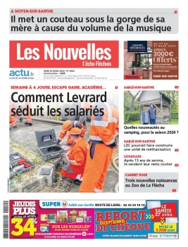Lisez Les Nouvelles - L'Echo Fléchois du 25 avril 2024 sur ePresse.fr