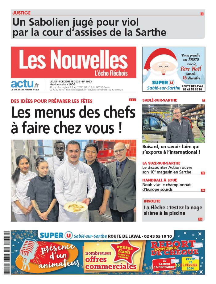 Les Nouvelles - L'Echo Fléchois N°3859 du 14 juillet 2022 à télécharger